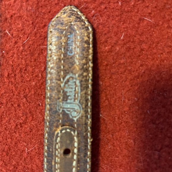 Western leather belt with bone beads. - Picture 5 of 8